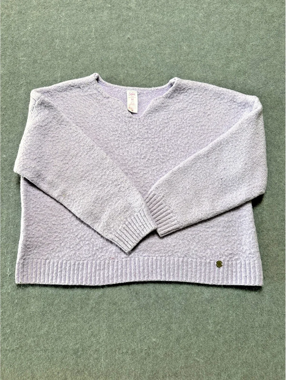 Justice Fuzzy Knit Sweater Lavender Girls Medium 10